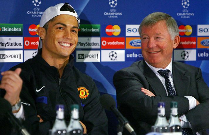 Ronaldo með Ferguson.