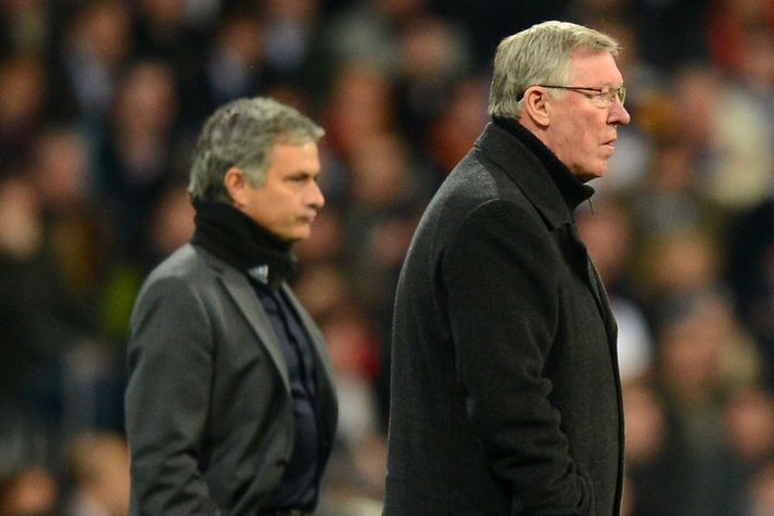 Sir Alex Ferguson og José Mourinho mættust oft á vellinum.