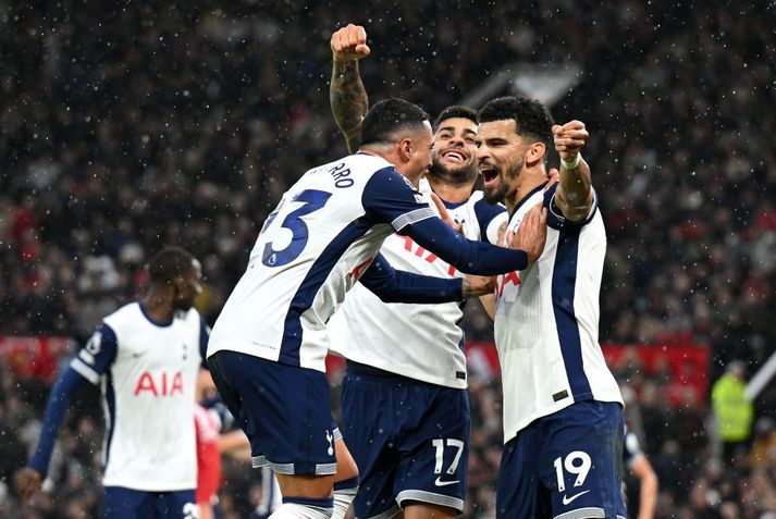 Leikmenn Tottenham léku við hvurn sinn fingur á Old Trafford í dag.