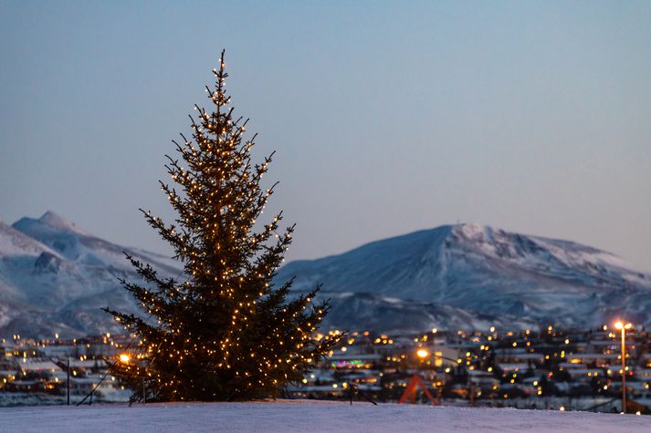 Mögulega munu snjókorn falla í höfuðborginni um það leiti sem Íslendingar setjast við hátíðarborðið.