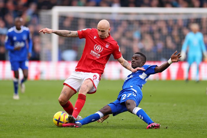 Nottingham Forest og Everton skiptu stigunum bróðurlega á milli sín í dag.