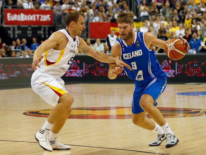 Jón Arnór Stefánsson í leik með landsliðinu á Eurobasket.