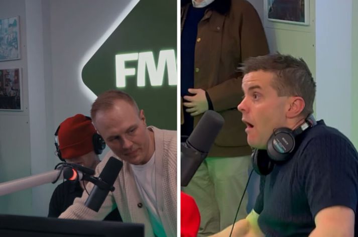 Egill kom Rikka heldur betur á óvart í stúdíói FM957 í morgun.