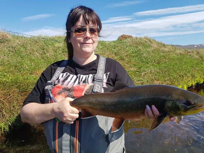 Þær geta orðið vænar bleikjurnar í Lónsá