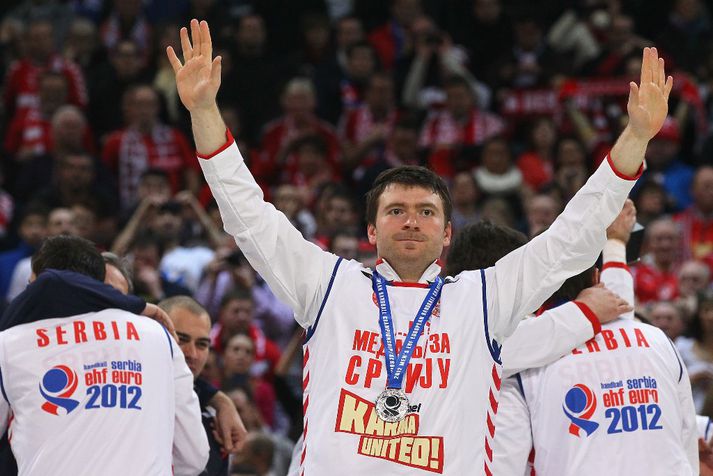 Stojkovic fagnar silfri Serba á EM 2012.