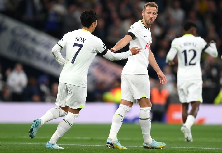 Bæði Kane og Son skoruðu gegn Frankfurt.