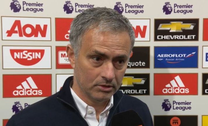 Jose Mourinho var ekki sáttur með úrslitin.