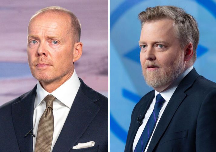 Arnar Þór Jónsson og Sigmundur Davíð Gunnlaugsson formaður Miðflokksins.