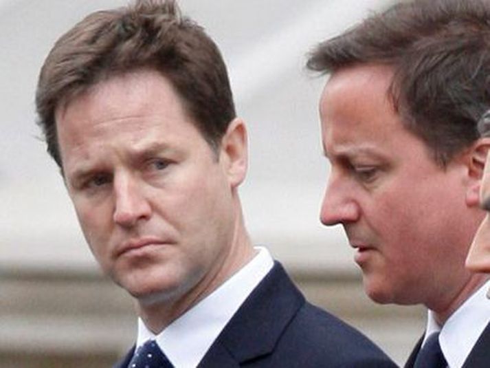 Nick Clegg, er ósáttur við forsætisráðherra Bretlands David Cameron.