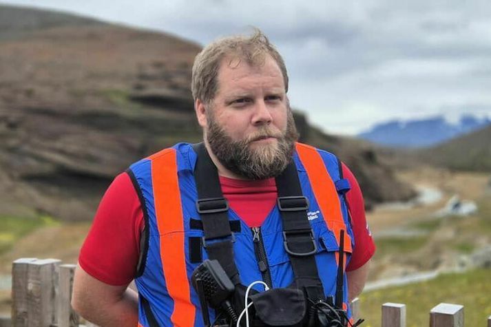 Bergvin Snær Andrésson er í vettvangsstjórn.