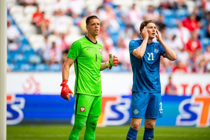 Jón Daði Böðvarsson og Wojciech Szczesny mættust í landsleik Íslands og Póllands 8. júní. Jón Daði spilaði svo varla fótbolta í sjö mánuði, eða þar til hann skoraði svo fyrir Ísland gegn Úganda og skipti yfir til Bolton frá Millwall í janúar.