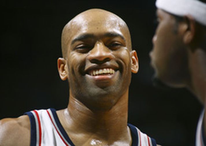 Vince Carter hafði ástæðu til að brosa í nótt.