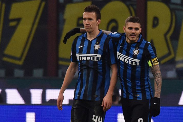 Perisic og Icardi skoruðu tvö af þremur mörkum Inter í kvöld.