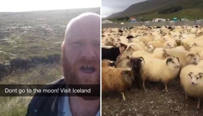 Ísland var í sviðsljósinu á Snapchat í dag