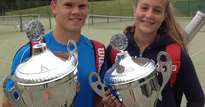 Birkir og Hjördís eru Íslandsmeistarar í tennis.