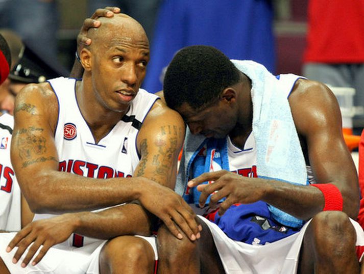 Chauncey Billups og Antonio McDyess eru miklir vinir.