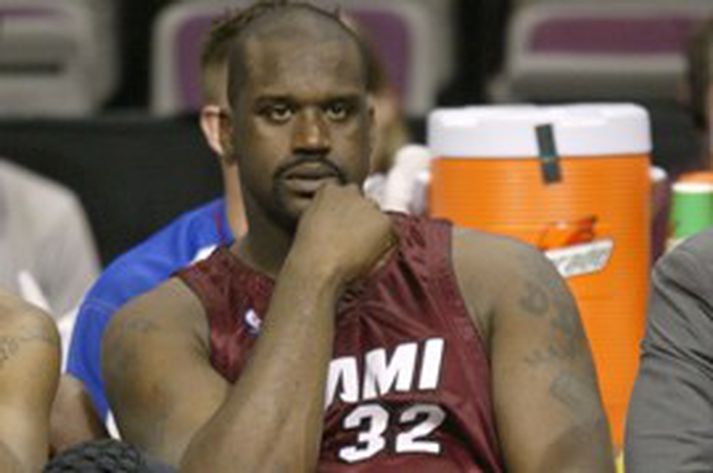 Shaquille O´Neal hefur lítið verið með Miami í vetur