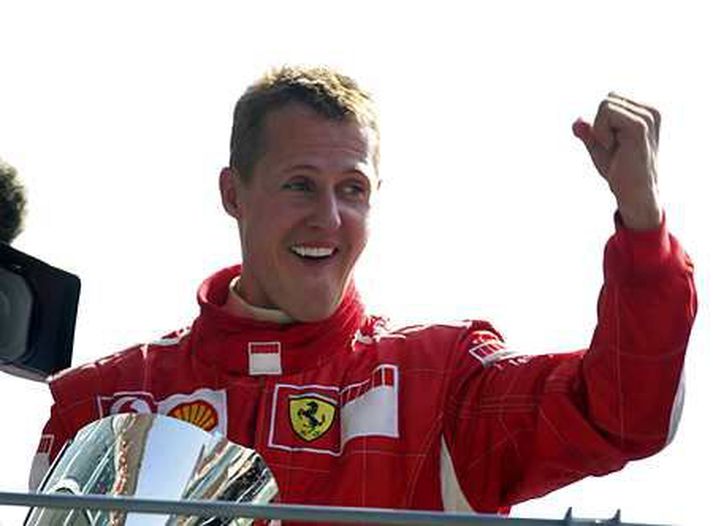 Michael Schumacher á góðri stundu.