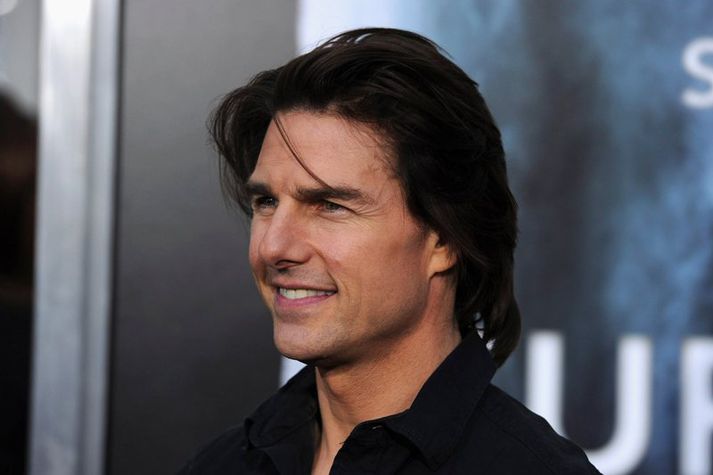 Tom Cruise var hér á landi í júní.