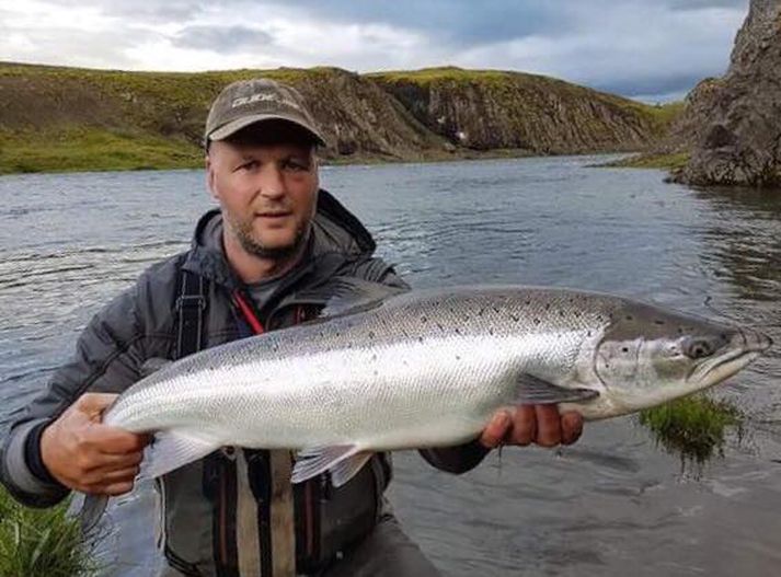 Þessi lax veiddist á Brotinu í Norðurá fyrir skemmstu.