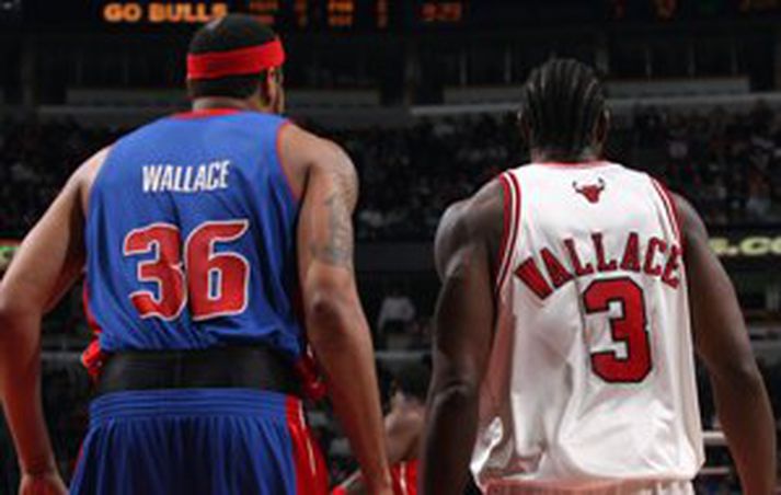 Fyrrum félagarnir Rasheed og Ben Wallace takast á í beinni á NBA TV í kvöld klukkan 23