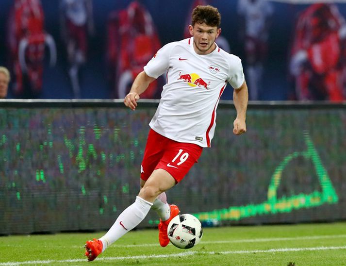 Oliver Burke í leik með RB Leipzig á síðasta tímabili.