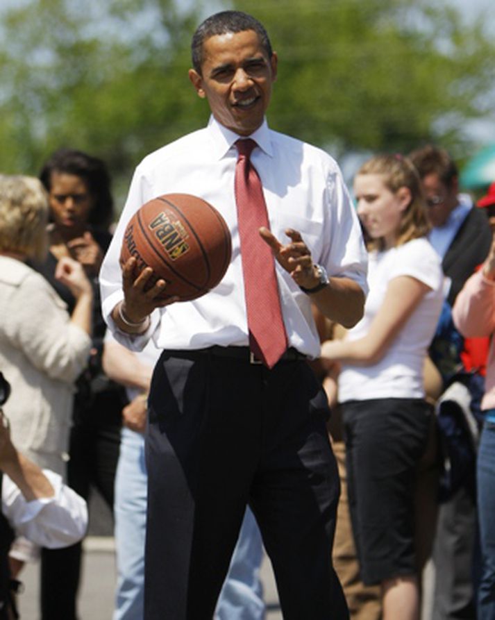 Barack Obama er yfirlýstur stuðningsmaður Chicago Bulls