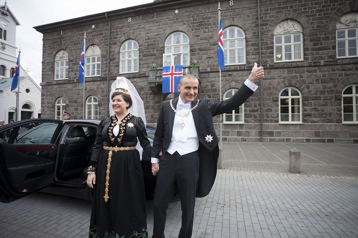 Eliza og Guðni þegar Guðni tók við embætti forseta.