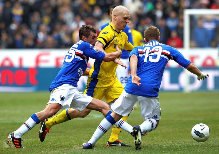 Emil í leik gegn Sampdoria.