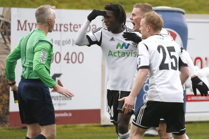 Kassim Doumbia var ekki sáttur með Kristinn Jakobsson.