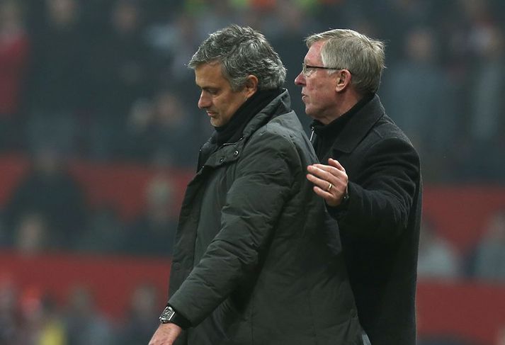 Vinir. Það hefur alltaf verið kært með Mourinho og Ferguson.