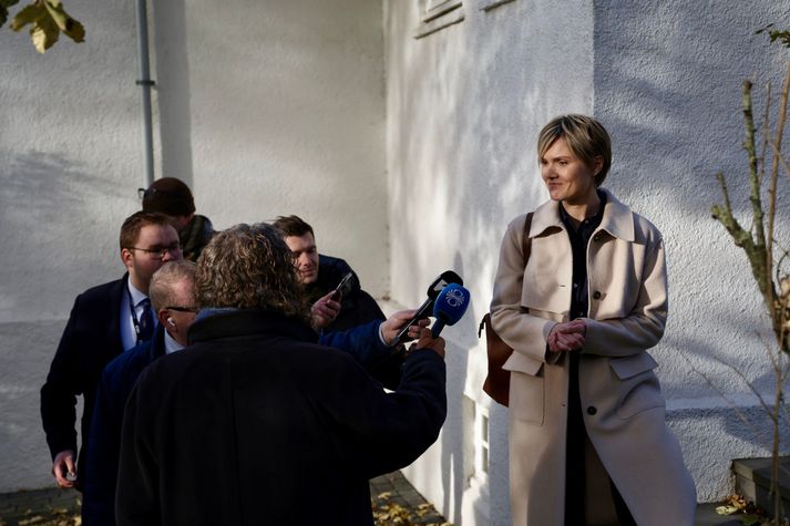 Kristrún Frostadóttir er meðal formanna stjórnarandstöðuflokkanna sem funda með forseta Íslands í dag.