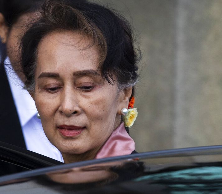 Aung San Suu Kyi, ríkisráðgjafi Mjanmars og handhafi friðarverðlauna Nóbels.