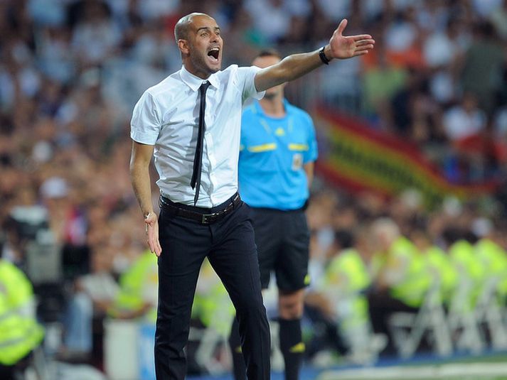 Pep Guardiola, þjálfari Barcelona.