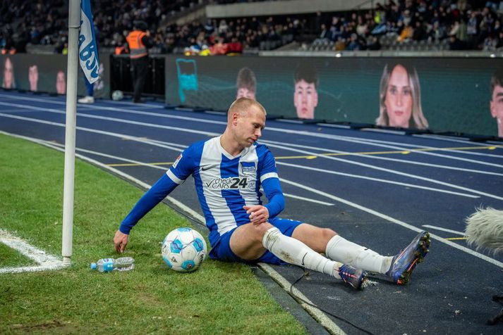 Jón Dagur Þorsteinsson hefur ekkert fengið að fara inn á völlinn fyrir Hertha Berlín síðustu vikur og mánuði.