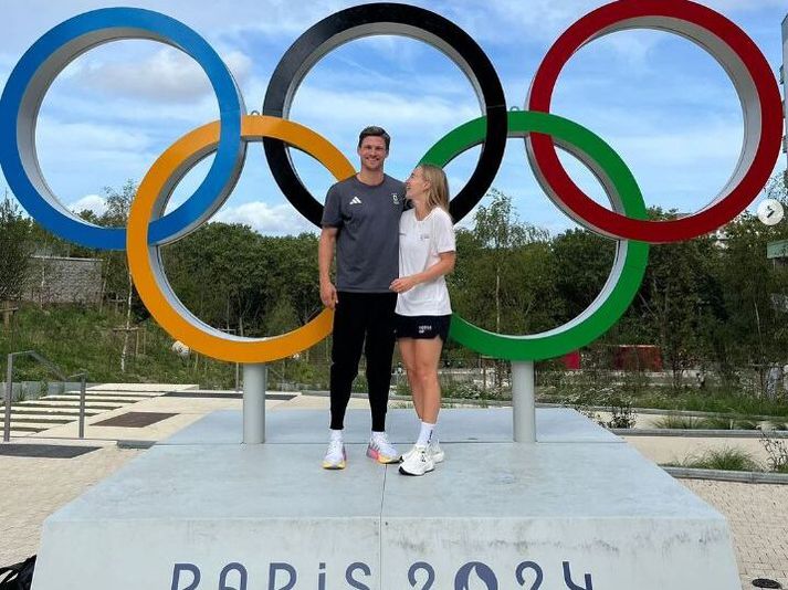 Stine Bredal Oftedal og Rune Dahmke kepptu bæði á Ólympíuleikunum í París.