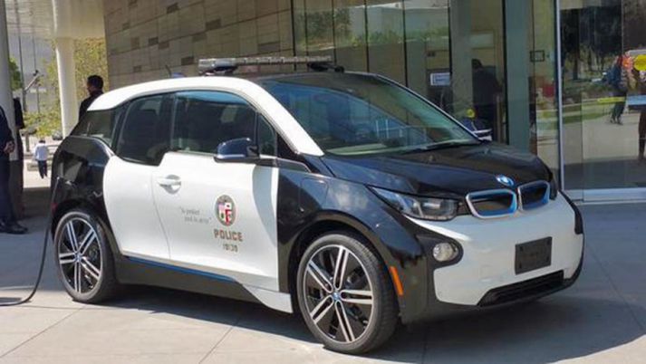 BMW i3 lögreglubíll í Los Angeles.