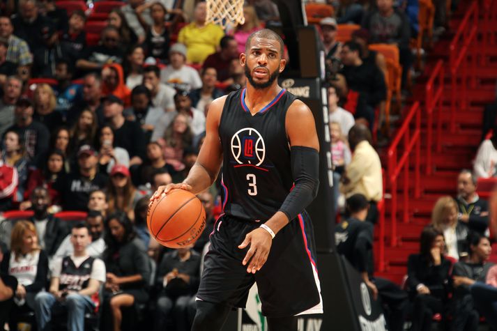 Chris Paul byrjaði illa en var mikilvægur á lokakaflanum gegn Miami.