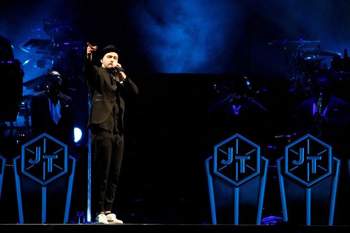 Justin Timberlake á tónleikum í Kórnum.