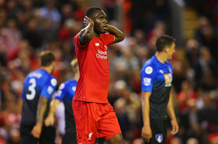 Christian Benteke hjá Liverpool.