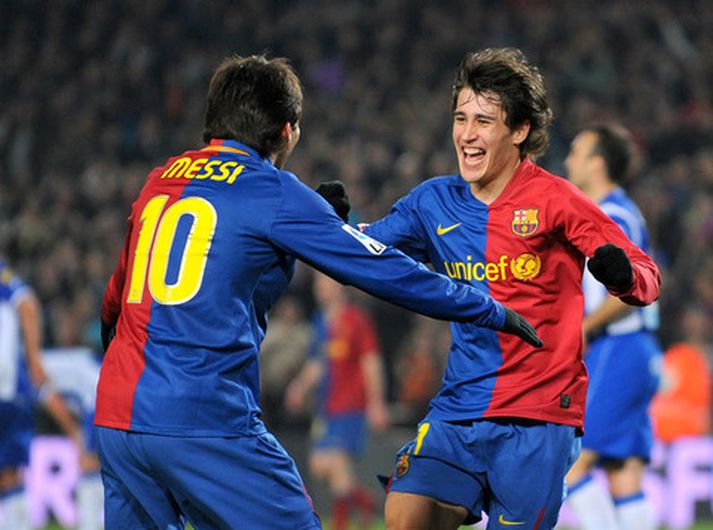 Krkic og Messi.