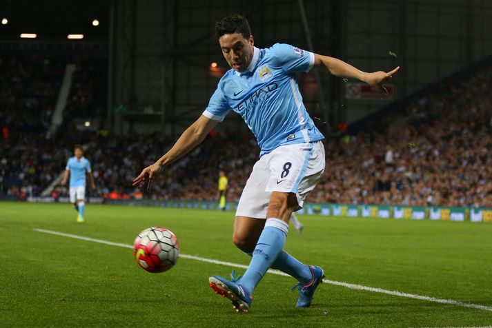 Samir Nasri er ánægður hjá City.