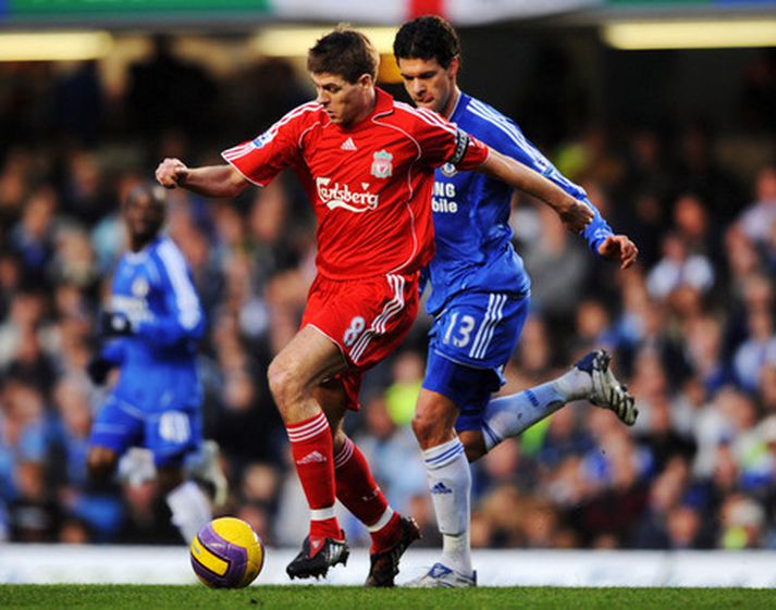 Steven Gerrard og Michael Ballack.