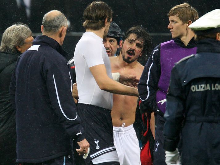 Gennaro Gattuso var alveg óður í leikslok.