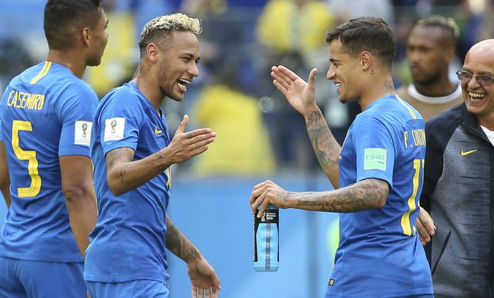 Neymar og Philippe Coutinho spila saman hjá brasilíska landsliðinu.