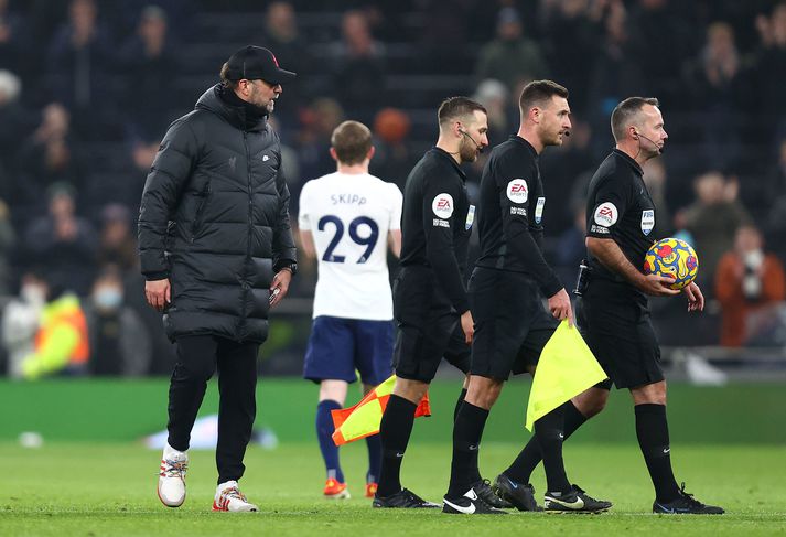 Jürgen Klopp er ekki mikill vinur Paul Tierney dómara.