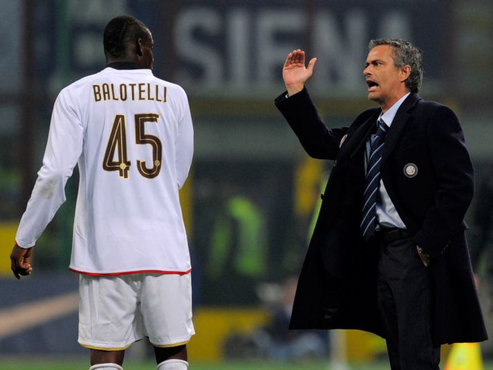 Mario Balotelli og Jose Mourinho