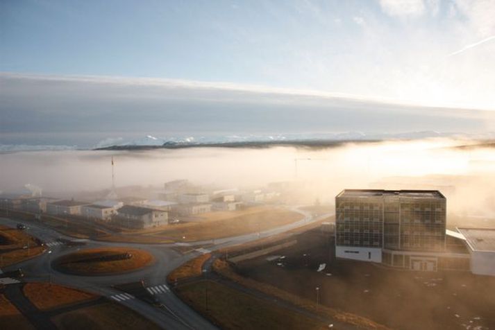 Mikil þoka hefur verið í Reykjavík í dag.