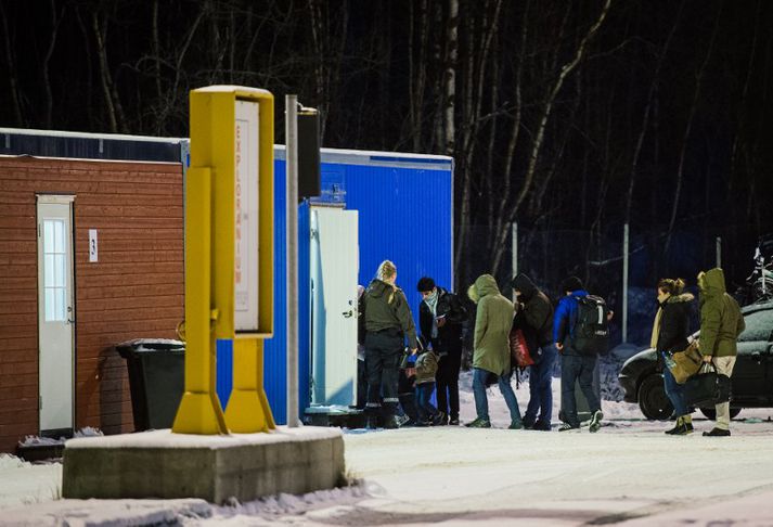 Flestir flóttamenn sem komu til Noregs á landamærastöðinni í Storskog á síðasta ári voru frá Sýrlandi.