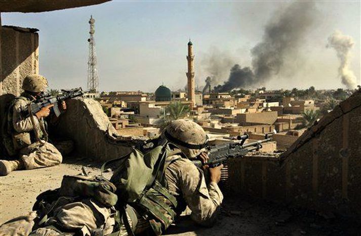 Átök í írösku borginni Fallujah.